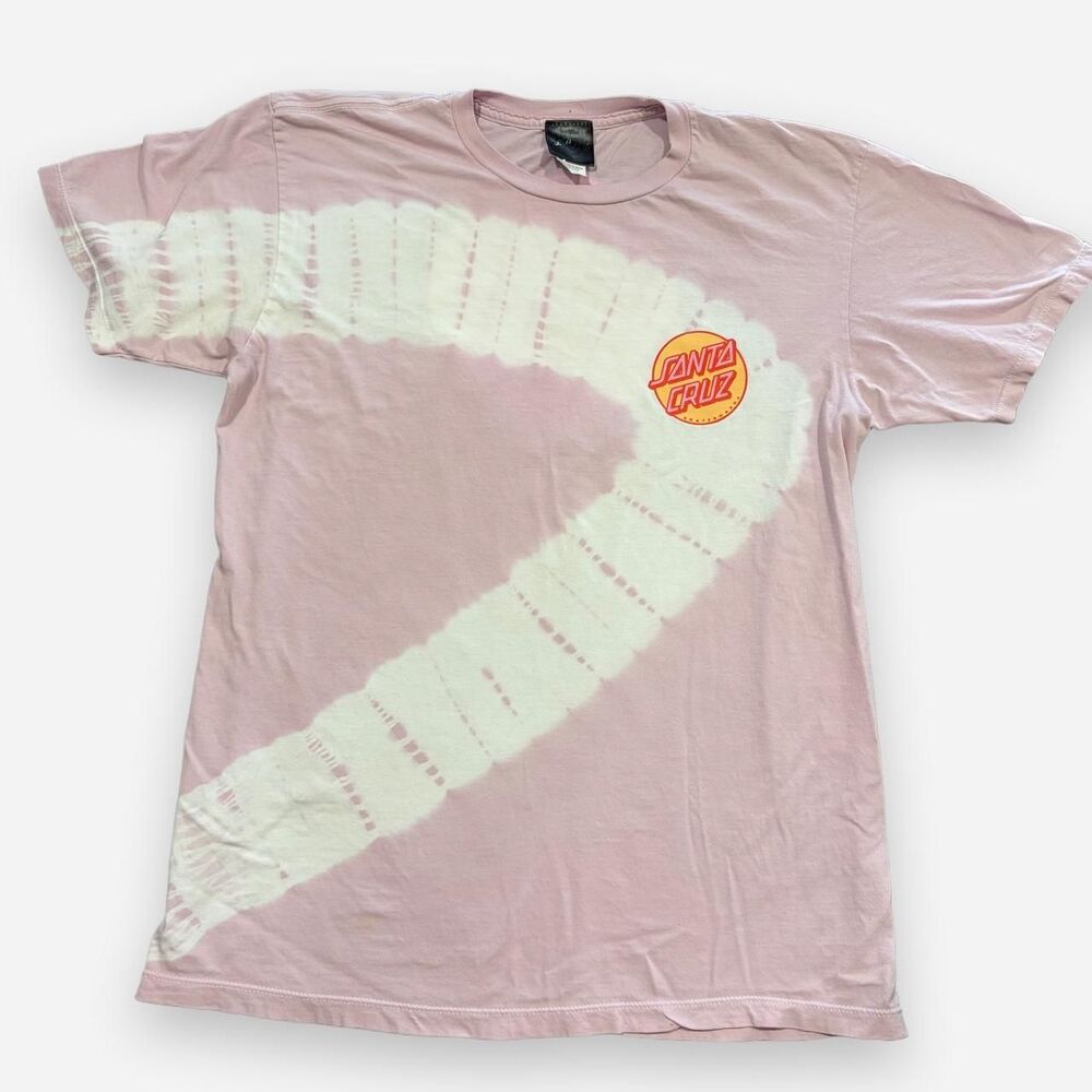 Santa Cruz Skateboards Pink Tie Dye Classic Dot T-Shirt Size Medium